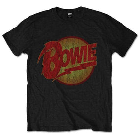 Bowie, David - Vintage Logo Black Shirt