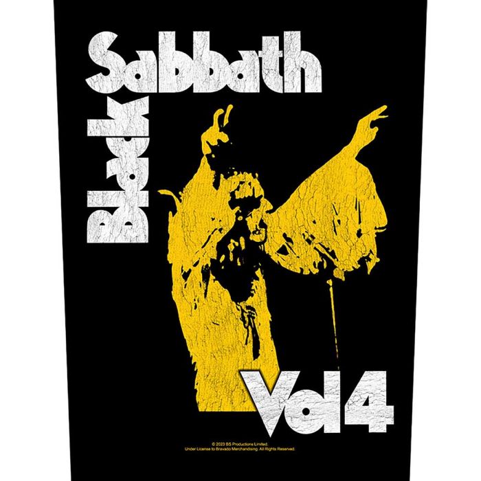Black Sabbath - Vol 4 - Sew-On Back Patch (295mm x 265mm x 355mm)