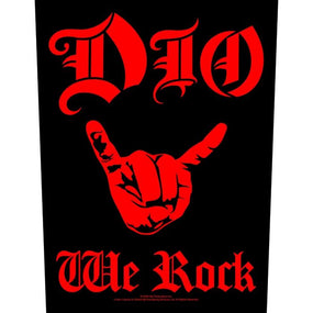 Dio -We Rock - Sew-On Back Patch (295mm x 265mm x 355mm)