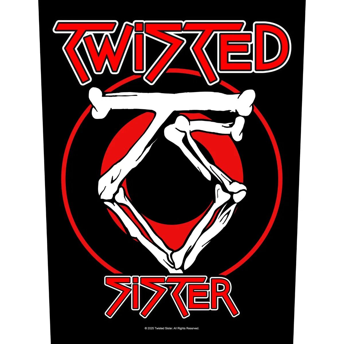 Twisted Sister - Circular Logo - Sew-On Back Patch (295mm x 265mm x 355mm)