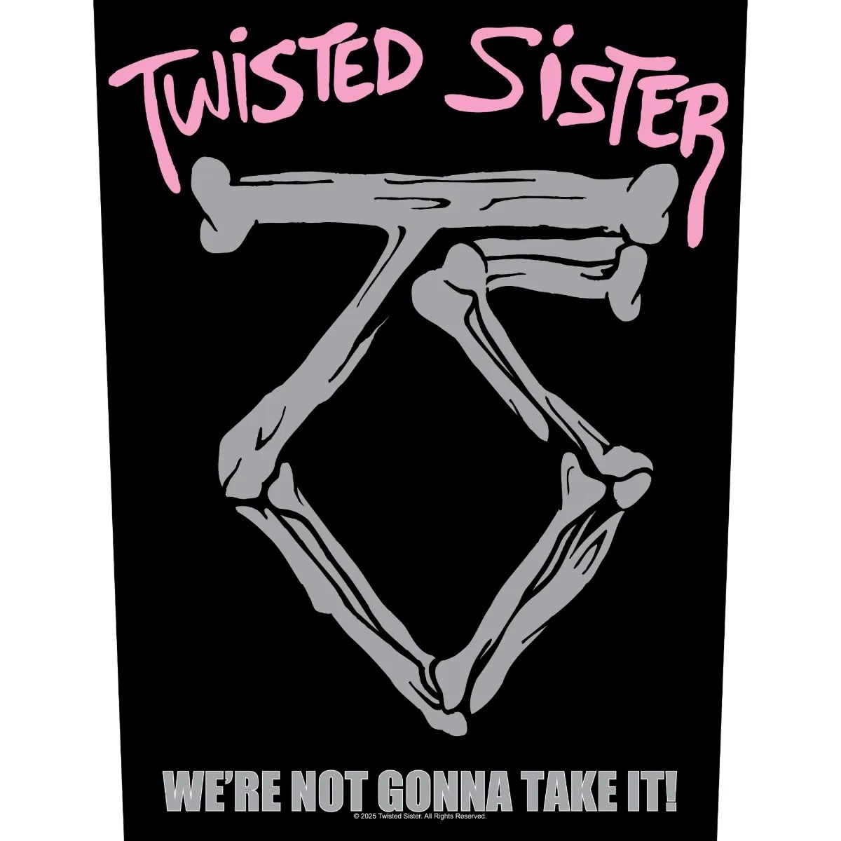 Twisted Sister - We're Not Gonna Take It - Sew-On Back Patch (295mm x 265mm x 355mm)