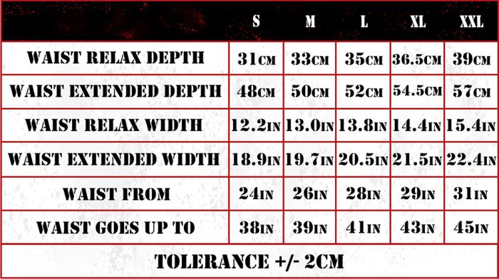 BOXERS SIZE GUIDE - Utopia Records