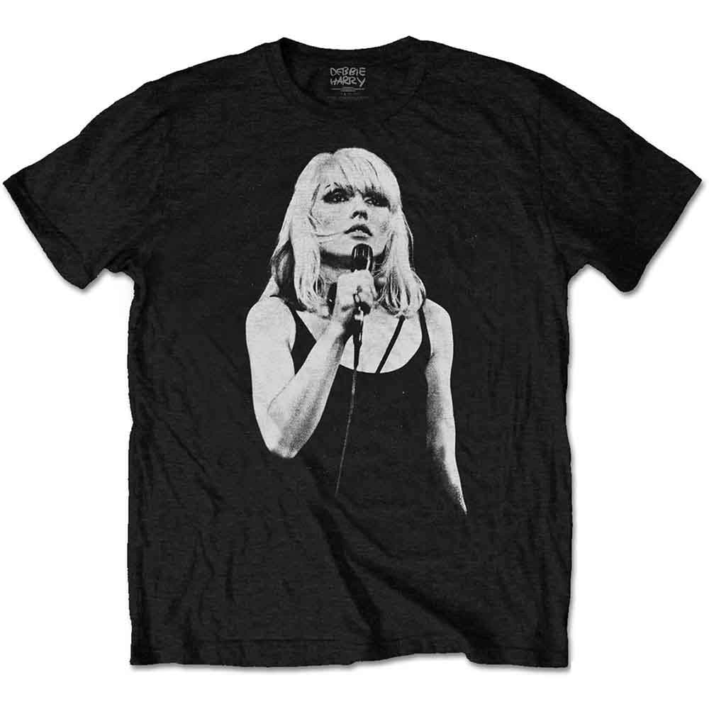 Blondie - Debbie Harry Mic Black Shirt