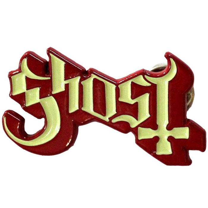 Ghost - Pin Badge - Red Shadow Logo