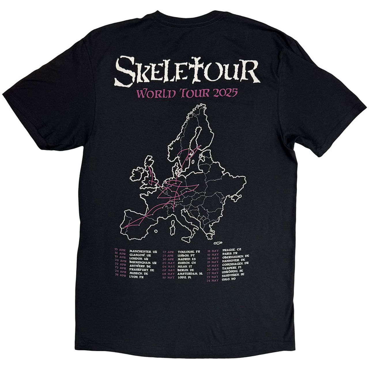 Ghost - Skeleta Admat Euro Tour Black Shirt- 100% Official Merchandise