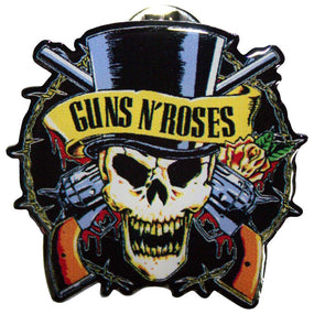 Guns N Roses - Pin Badge (35mm x 35mm) - Top Hat Skeleton Logo