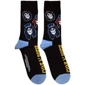 Guns N Roses - Black Crew Socks (Fits Sizes 7 to 11) - Skulls