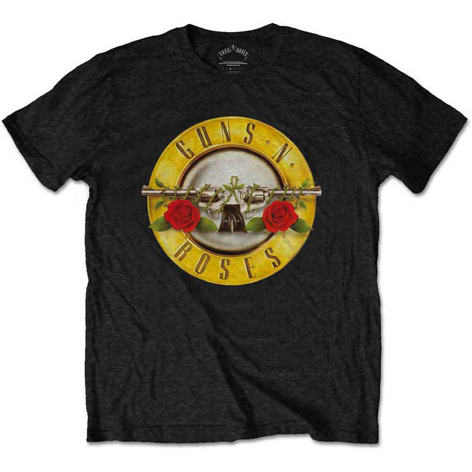 Guns N Roses - 4XL & 5XL Classic Bullet Black Shirt - 100% Official Merchandise