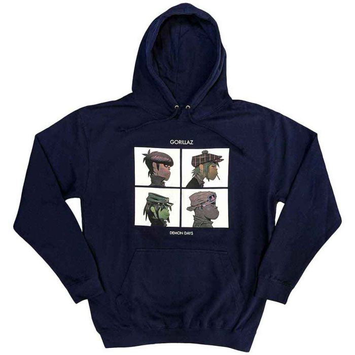 Gorillaz - Pullover Navy Hoodie (Demon Days)