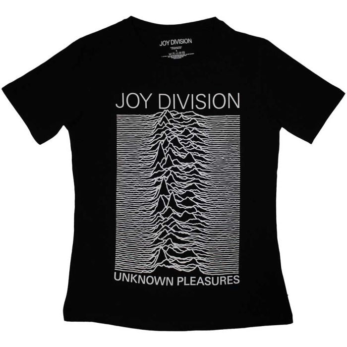 Joy Division - Unknown Pleasures Womens Fitted Black Shirt - 100% Official Merchandise