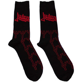 Judas Priest - Crew Socks (Fits Sizes 7 to 11) - Fork Logo