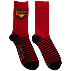 Kiss - Red Crew Socks (Fits Sizes 7 to 11) - Kiss Army