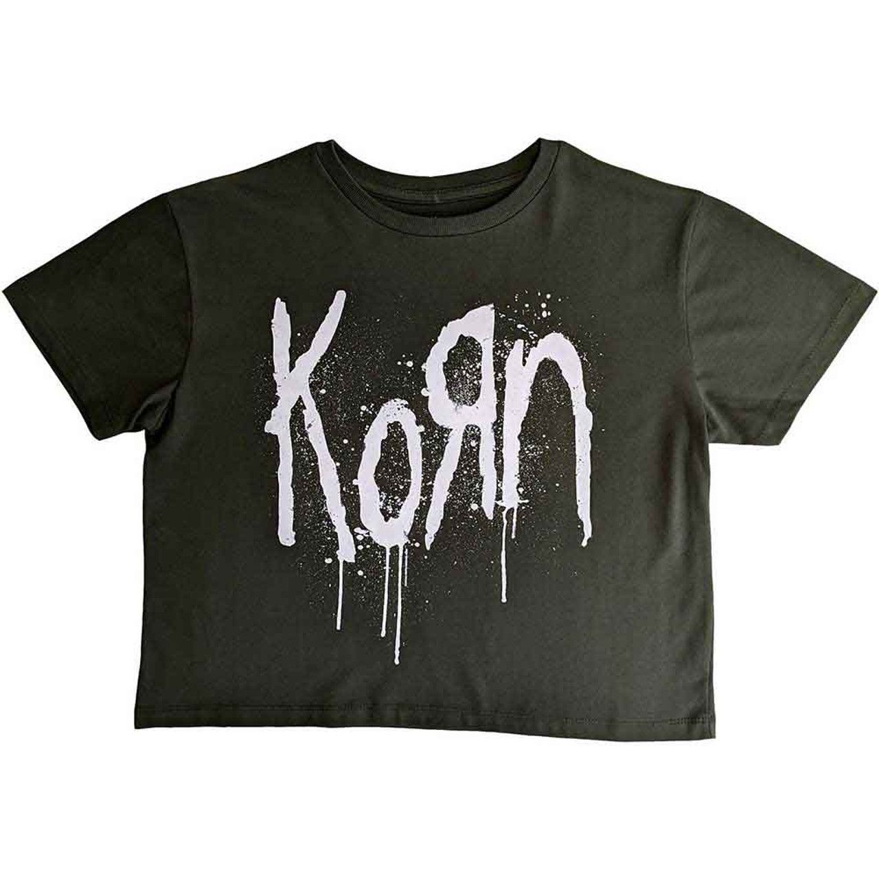 Korn - Still A Freak Womens Green Crop Top