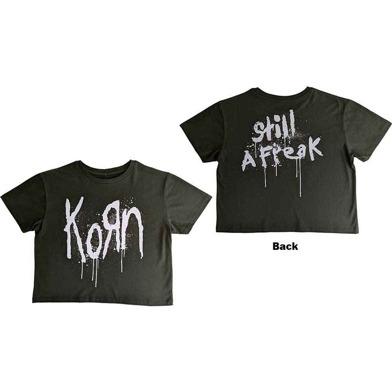 Korn - Still A Freak Womens Green Crop Top