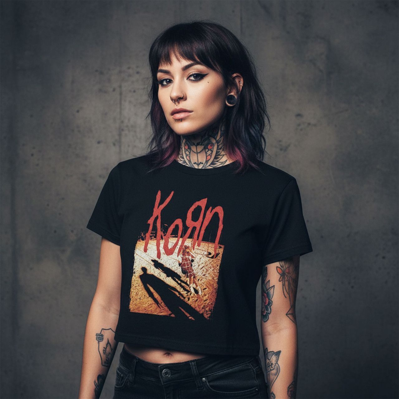Korn - Korn Album Womens Black Crop Top - COMING SOON