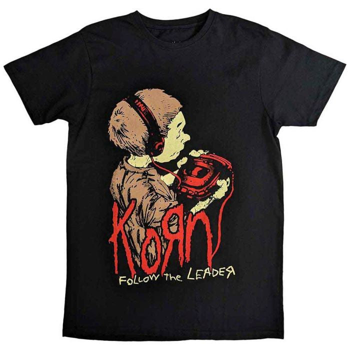 Korn - Follow The Leader Character (Back Print) Black Shirt
