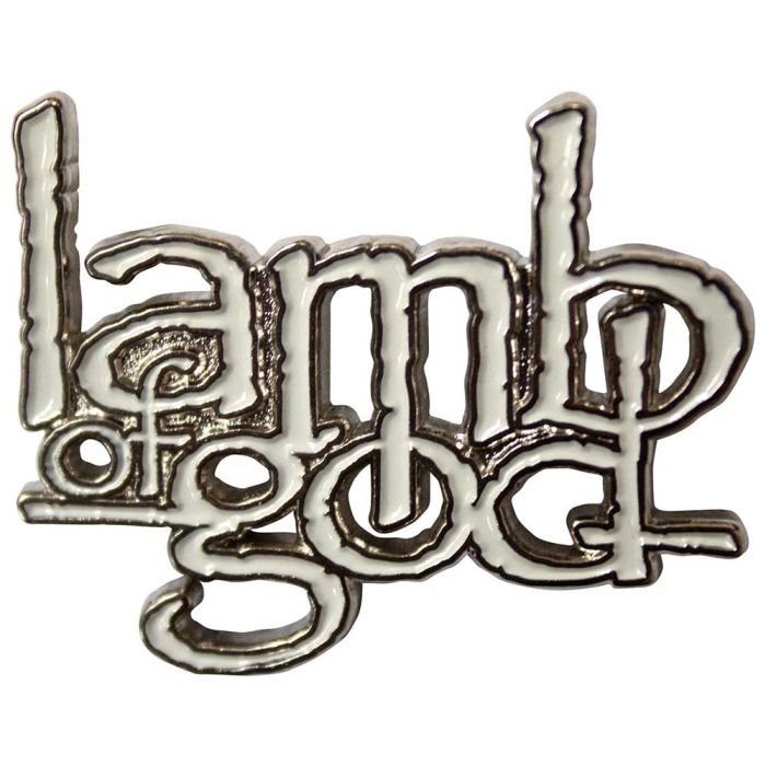 Lamb Of God - Pin Badge - White Enamel Logo