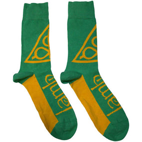 Lamb Of God - Green Crew Socks (Fits Sizes 7 to 11) - Logo Triangle