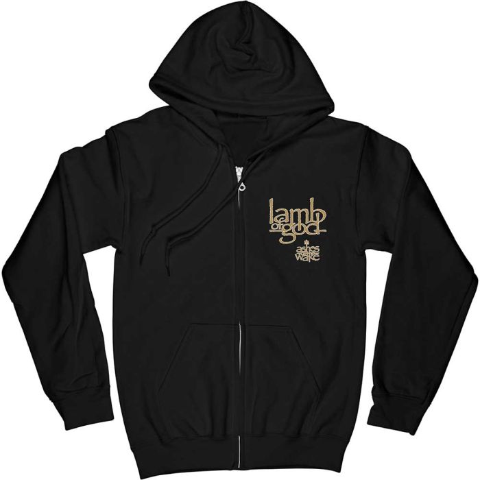 Lamb Of God - Zip Black Hoodie (Ashes Of The Wake) - 100% Official Merchandise