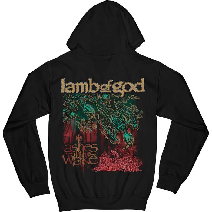Lamb Of God - Zip Black Hoodie (Ashes Of The Wake) - 100% Official Merchandise