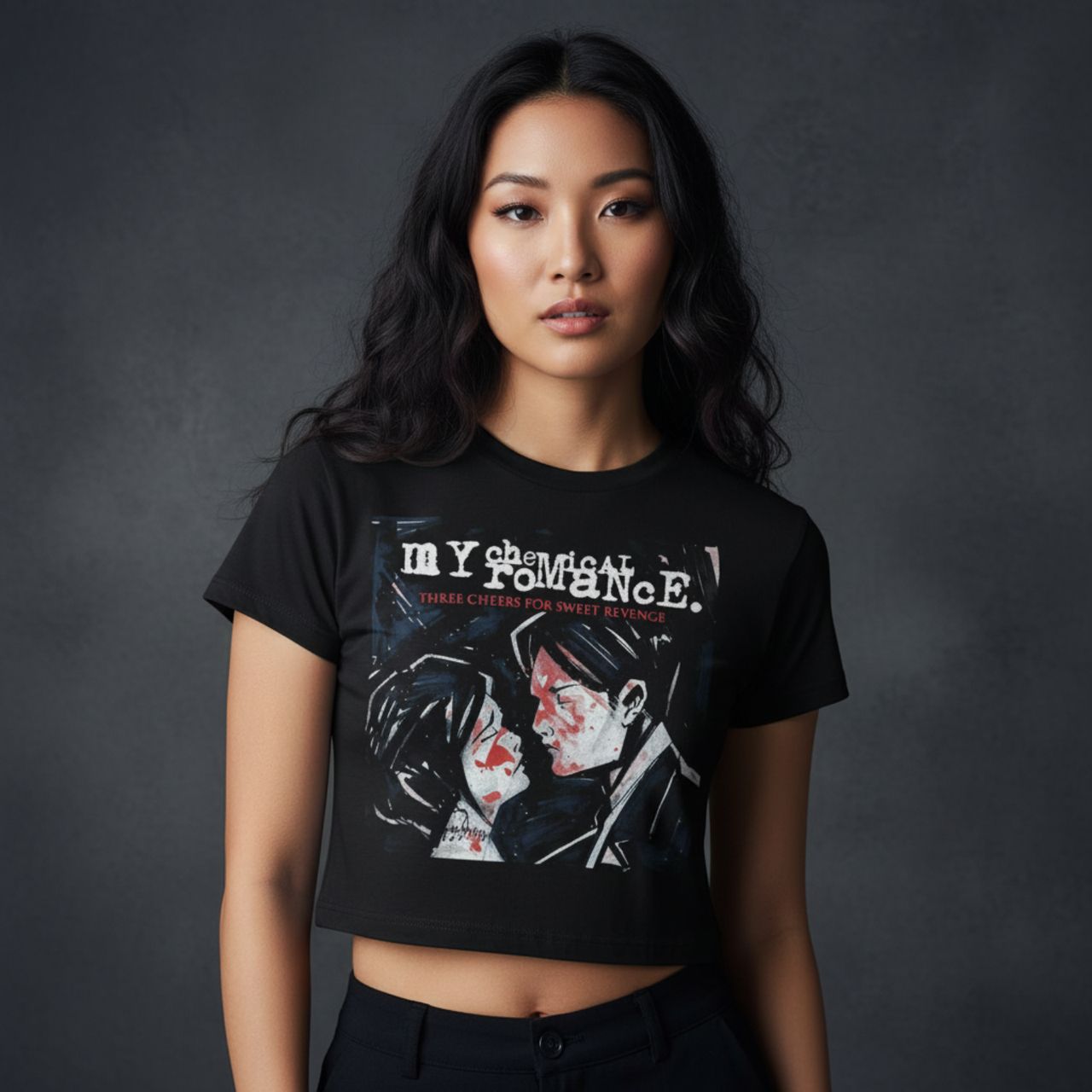 My Chemical Romance - Three Cheers Womens Black Crop Top - 100% Official Merchandise - COMING SOON