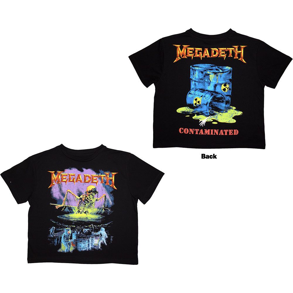 Megadeth - Contaminated Womens Black Crop Top - 100% Official Merchandise - COMING SOON