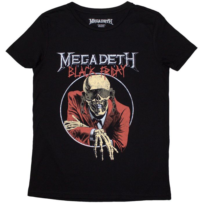 Megadeth - Blood Baths My Way Womens Fitted Black Shirt - 100% Official Merchandise