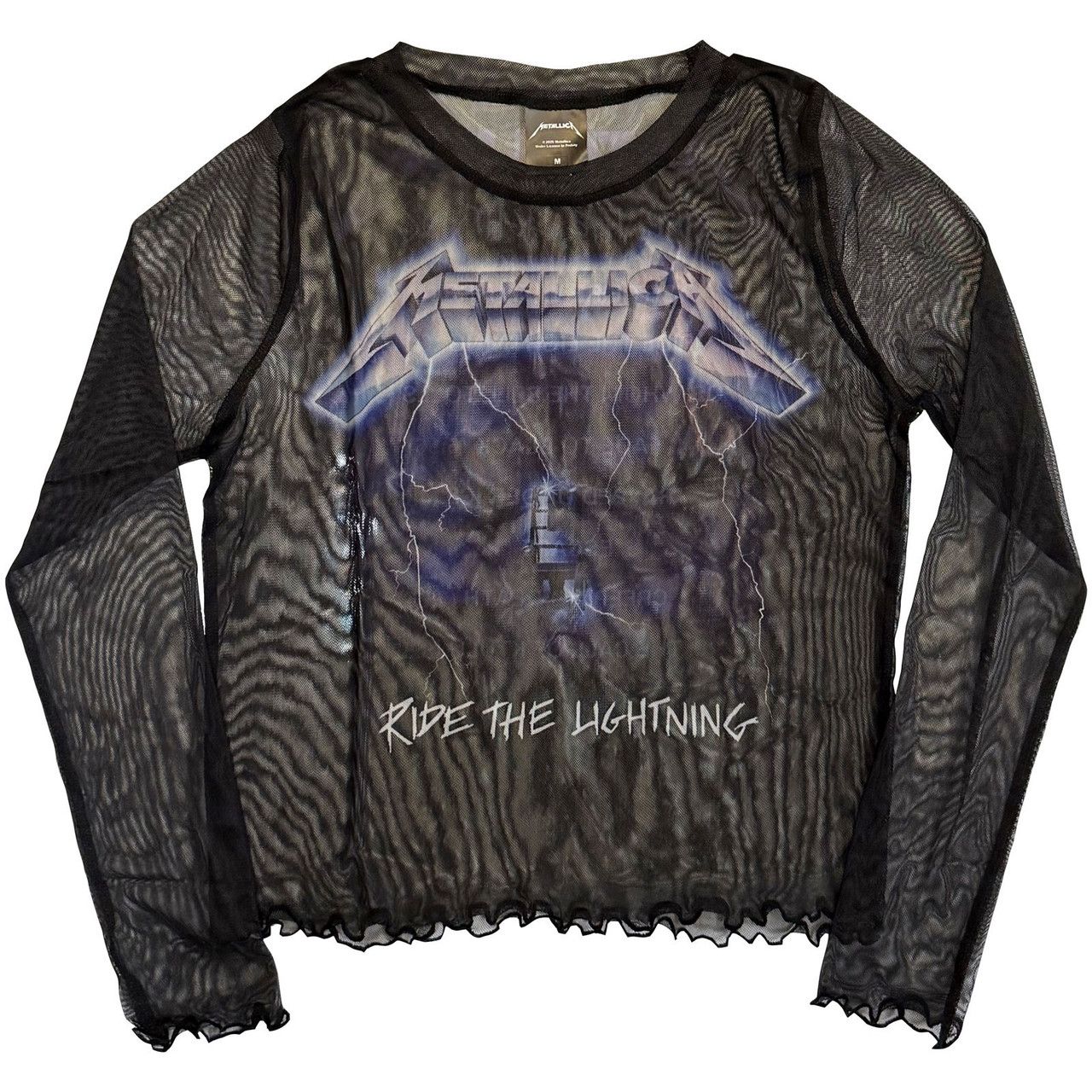Metallica - RTL Womens Black Long Sleeve Mesh Top - 100% Official Merchandise - COMING SOON