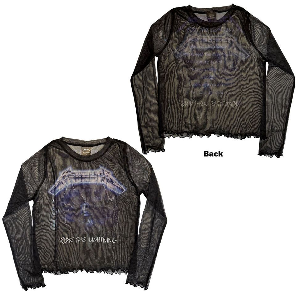 Metallica - RTL Womens Black Long Sleeve Mesh Top - 100% Official Merchandise - COMING SOON