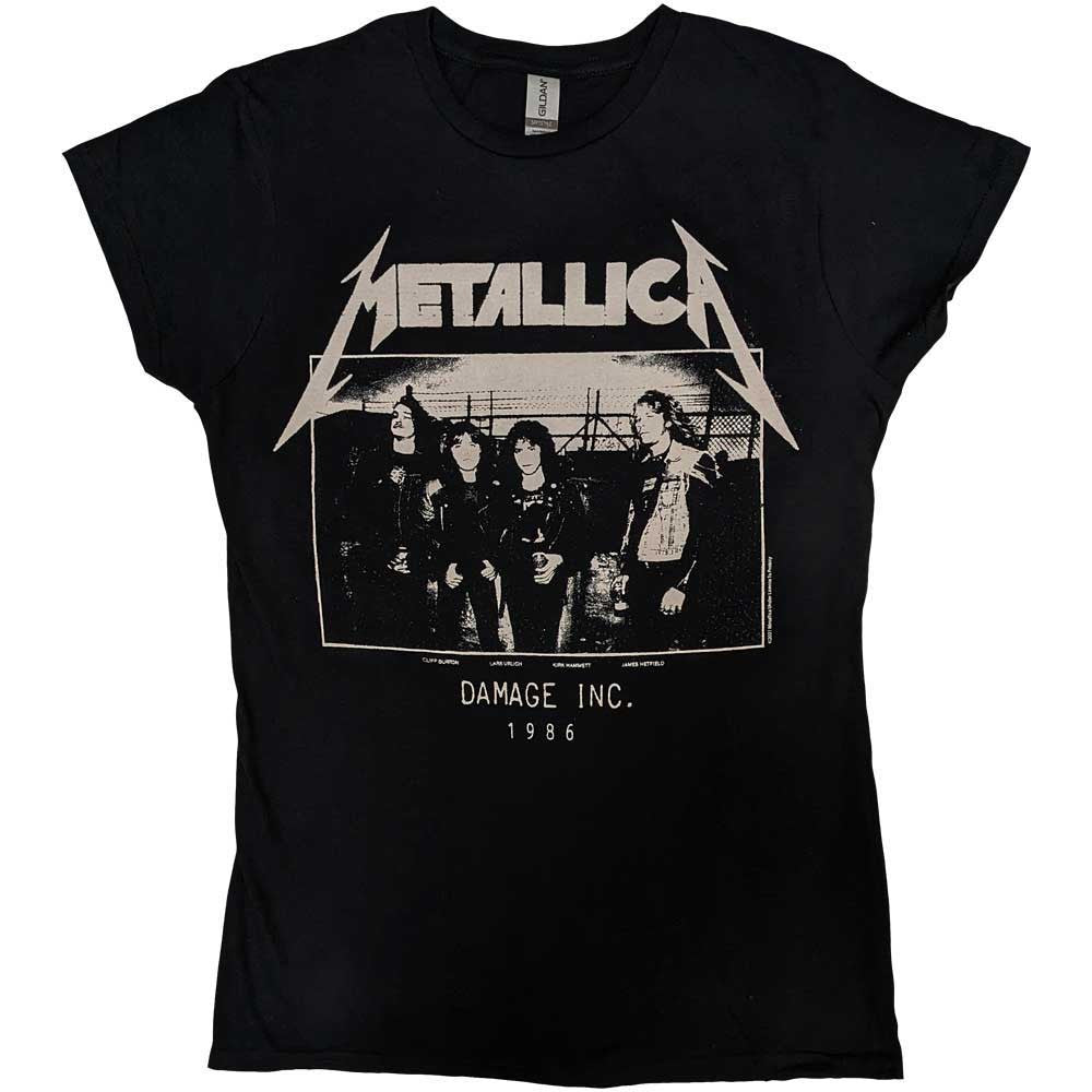 Metallica - Damage Inc 1986 Womens Black Shirt - 100% Official Merchandise