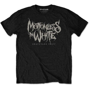 Motionless In White - Graveyard Shift & Logo Black Shirt