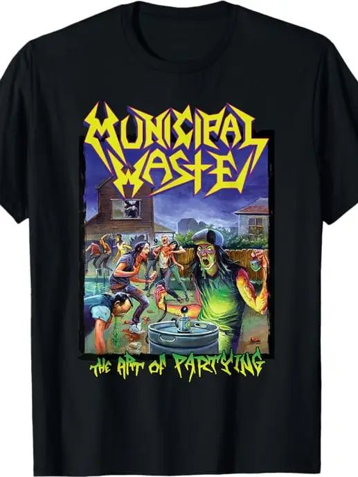Municipal Waste - The Art Of Partying Black Shirt - 100% Official Merchandise