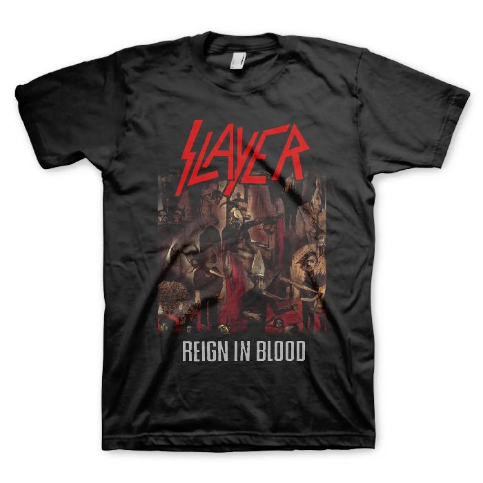 Slayer - 3XL, 4XL & 5XL Reign In Blood Black Shirt - 100% Official Merchandise