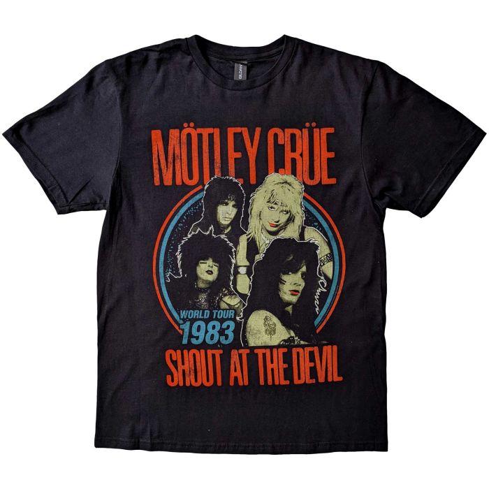 Motley Crue - Shout At The Devil 1982 World Tour Black Shirt
