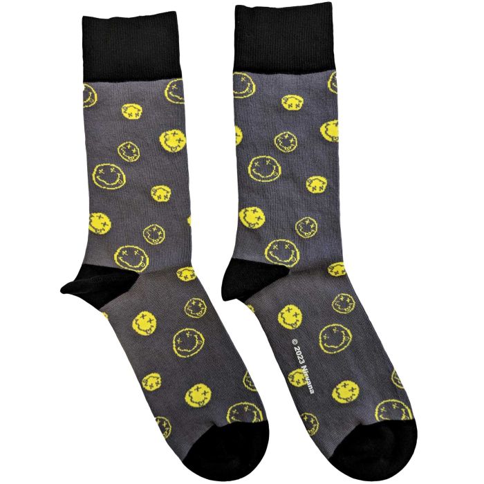 Nirvana - Crew Socks (Fits Sizes 7 to 11) - Mixed Smileys