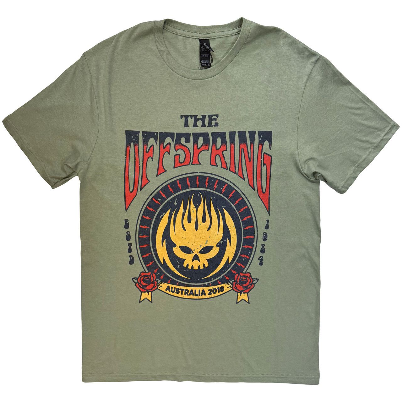 Offspring - Australian Tour Reprint Green Shirt - 100% Official Merchandise - COMING SOON