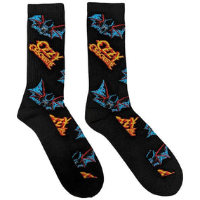 Osbourne, Ozzy - Crew Socks (Fits Sizes 7 to 11) - Logo & Bats - COMING SOON