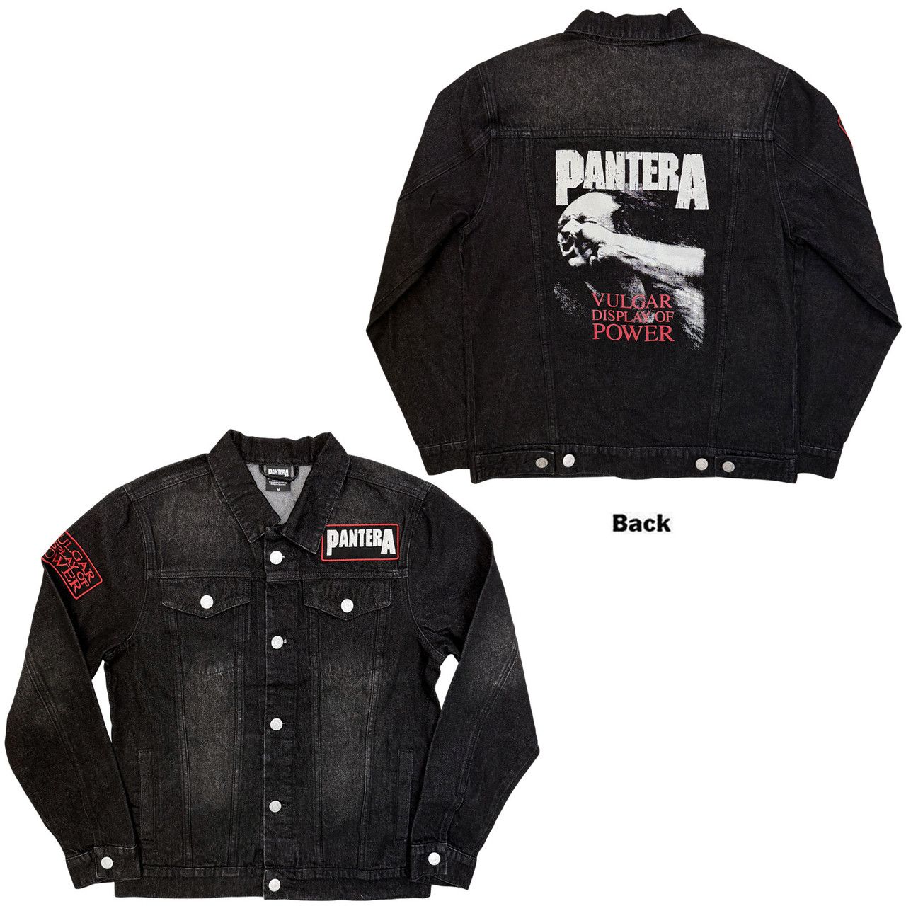 Pantera - Vulgar Display Of Power - Washed Denim Jacket