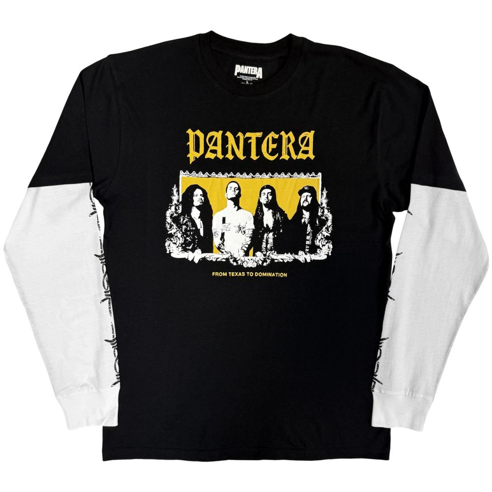 Pantera - Domination Black and White Layered Long Sleeve Shirt - 100% Official Merchandise - COMING SOON