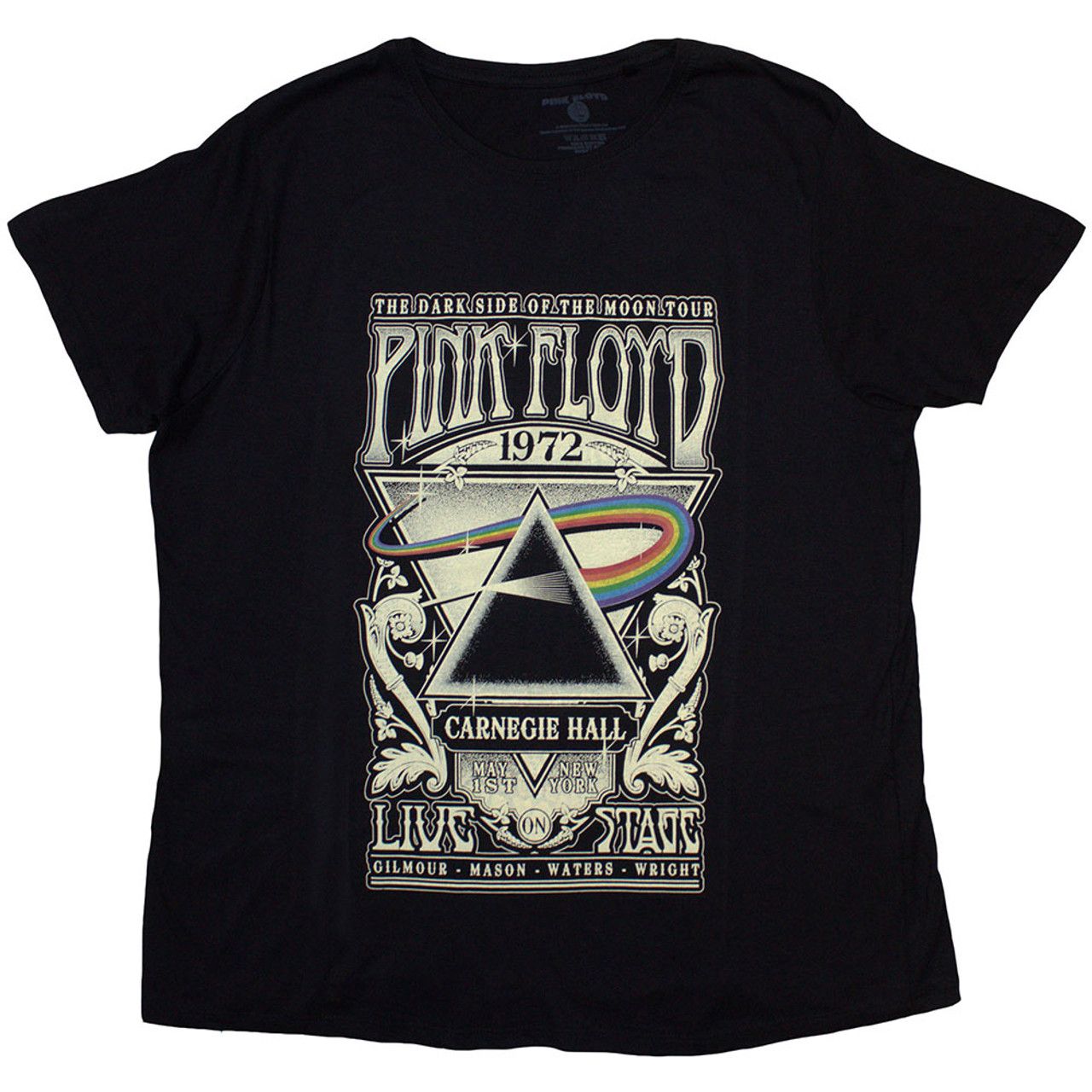 Pink Floyd - Carnegie Hall Womens Fitted Black Shirt