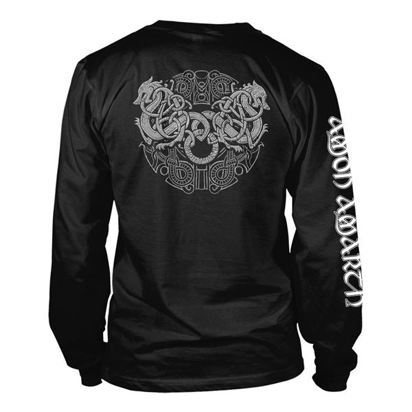 Amon Amarth - Grey Skull Black Long Sleeve Shirt - 100% Official Merchandise