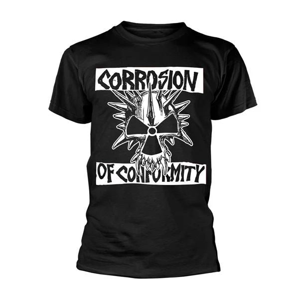 Corrosion Of Conformity - 3XL, 4XL, 5XL Skull Logo Black Shirt - 100% Official Merchandise