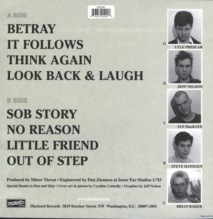 Minor Threat - Out Of Step (reissue) - Vinyl - New
