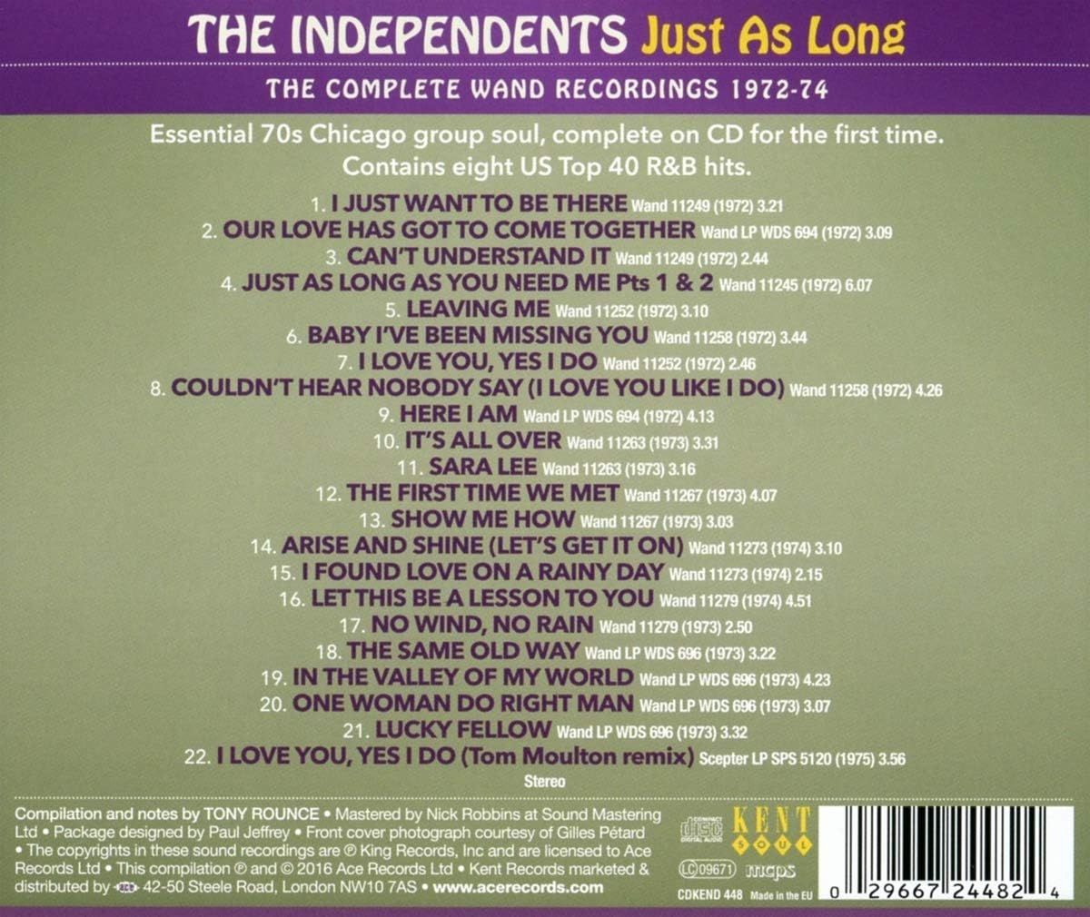 Independents - Just As Long - The Complete Wand Recordings 1972-74 - CD - New