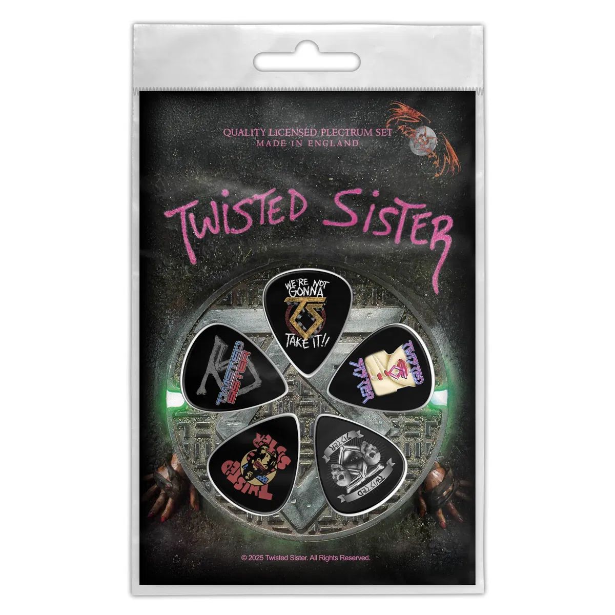 Twisted Sister - 5 x Guitar Picks Plectrum Pack (Come Out And Play