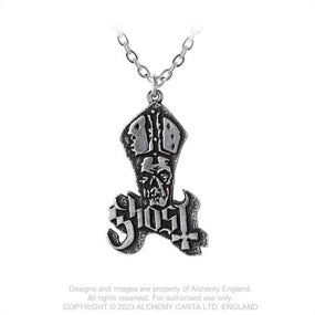 Ghost - Pewter Pendant and Chain - Papa (90mm x 10mm x 76mm)