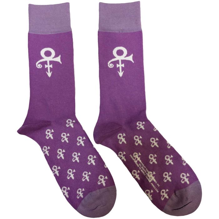 Prince - Purple Crew Socks (Fits Sizes 7 to 11) - Symbol