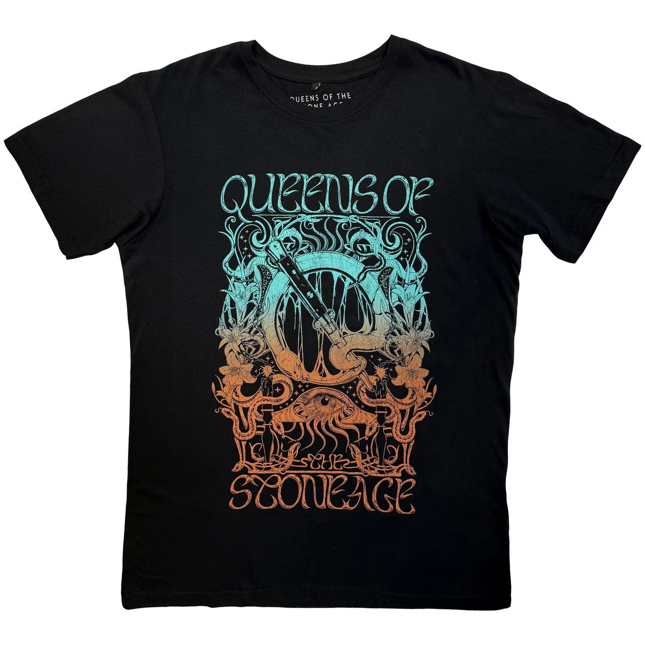 Queens Of The Stone Age - Montage(Premium Carbon Range) Black Shirt - 100% Offical Merchandise - COMING SOON