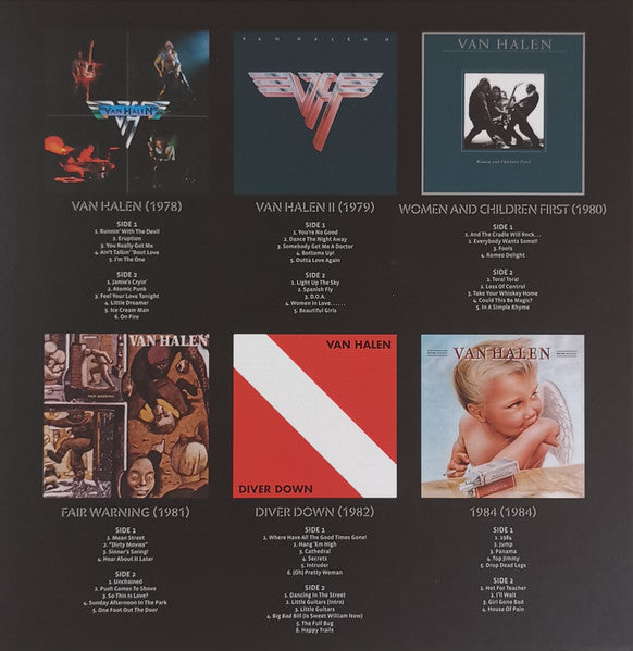 Van Halen - Collection 1978-1984, The (Van Halen/Van Halen II/Women And Children First/Fair Warning/Diver Down/1984) (2023 180g 6LP Box Set) - Vinyl - New
