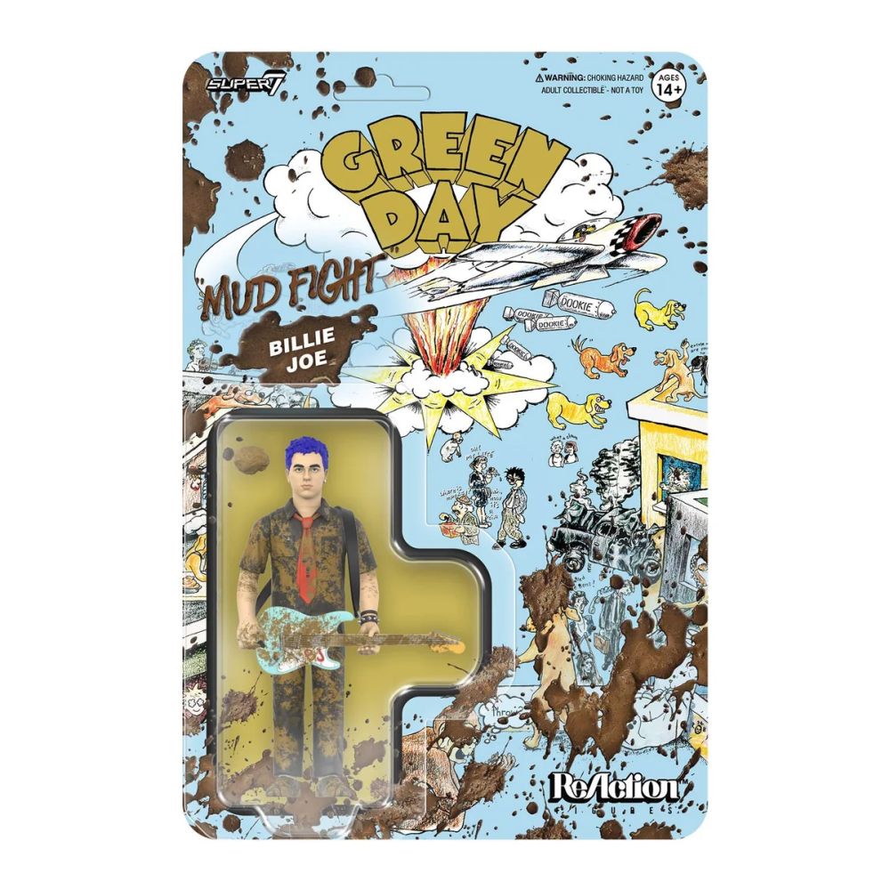 Green Day - Billie Joe Armstrong (Mud Fight) 3.75 inch Super7 ReAction Figure